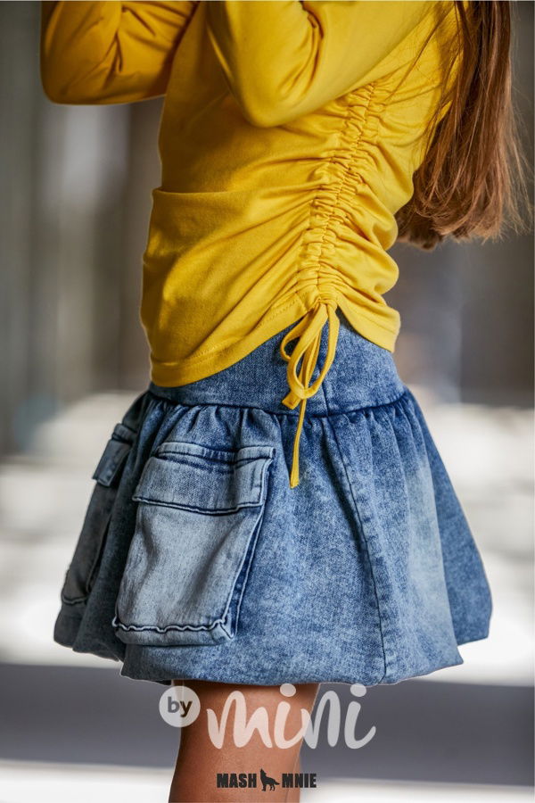 Mash Mnie longsleeve triko na stahování žluté