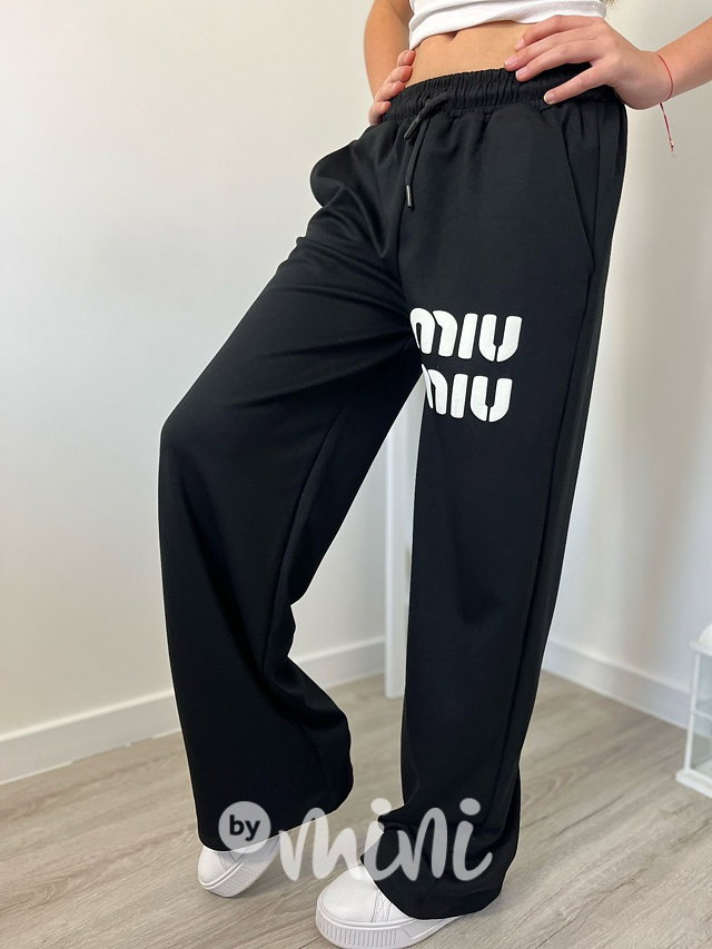 Volné relax kalhoty MIU černé