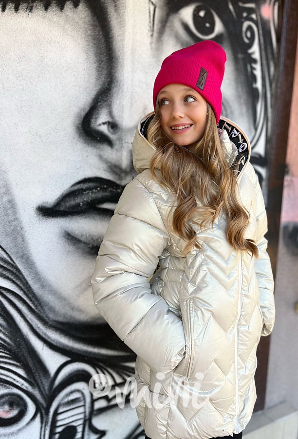 Teplá beanie čepice NAIN malinová