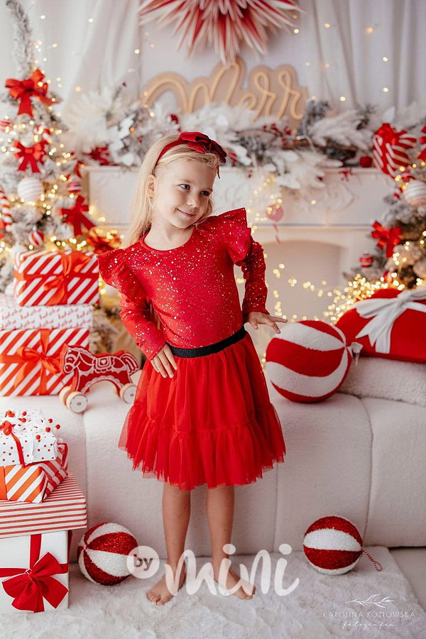 Červená maxi tutu sukně Lily Grey