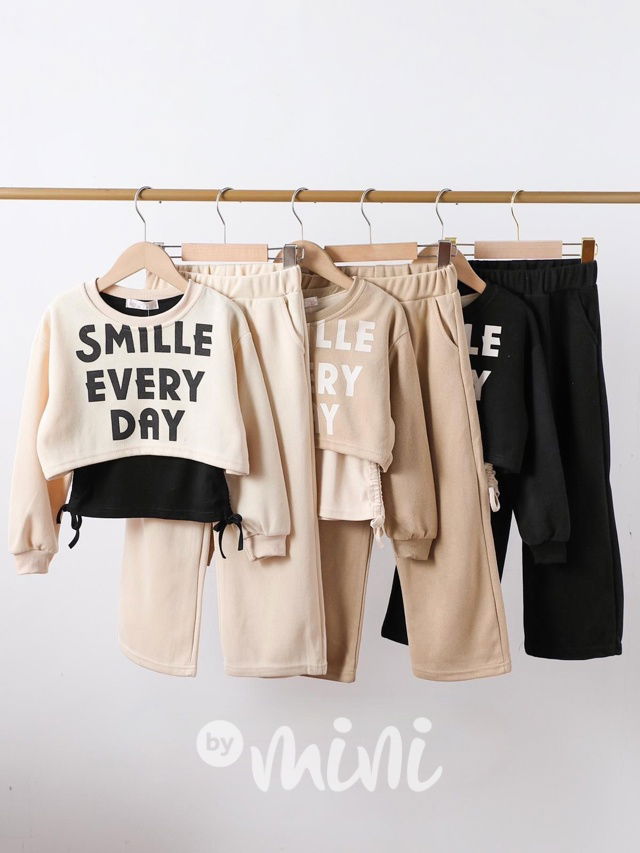 3-dílný lounge komplet SMILE černý