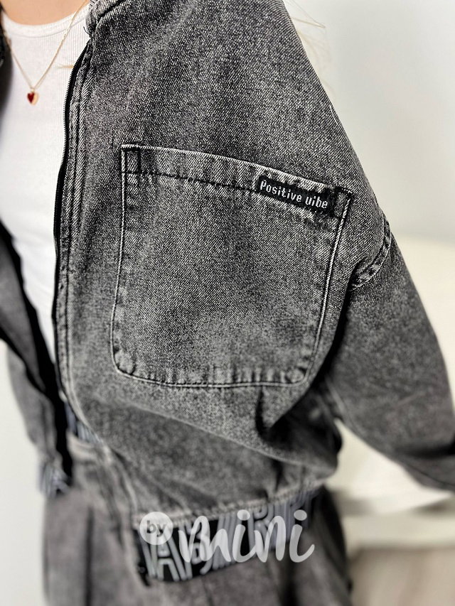 Oversize denim bunda + sukně