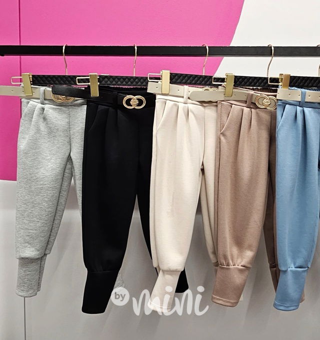 Černé kalhoty s vysokým nápletem + pásek