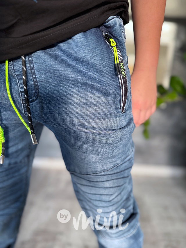 Blue jeans biker