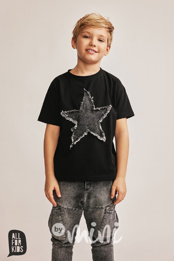 All for kids denim star triko černé