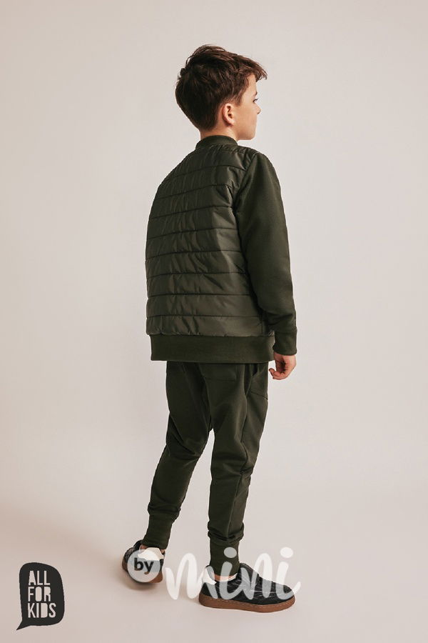 All for kids mikinová bunda khaki