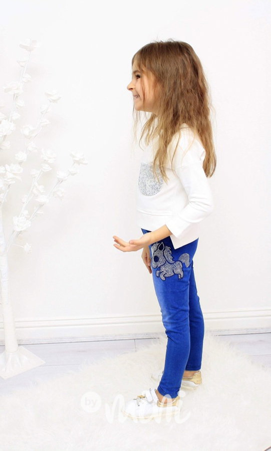 Jeans legíny s koníkem