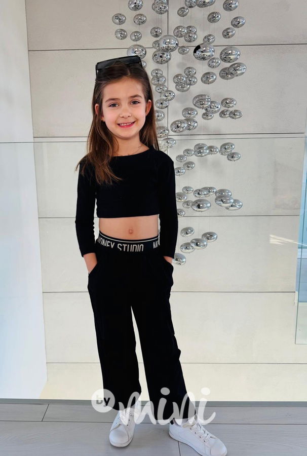 Volné kalhoty MONEY STUDIO černé