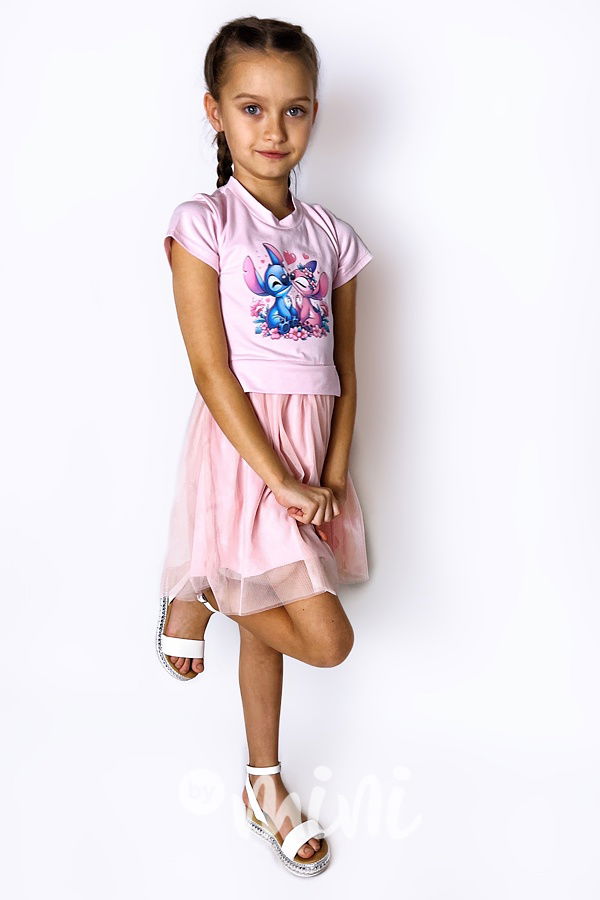 Lilo & Stitch šaty s tylem růžové