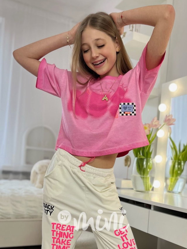 Oversize triko MUSE pink ombre