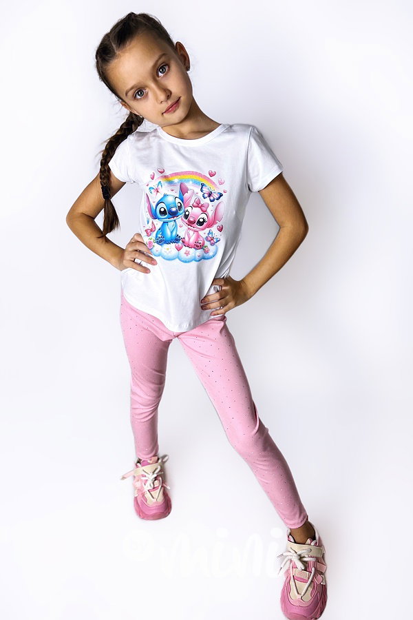 Lilo & Stitch triko rainbow white