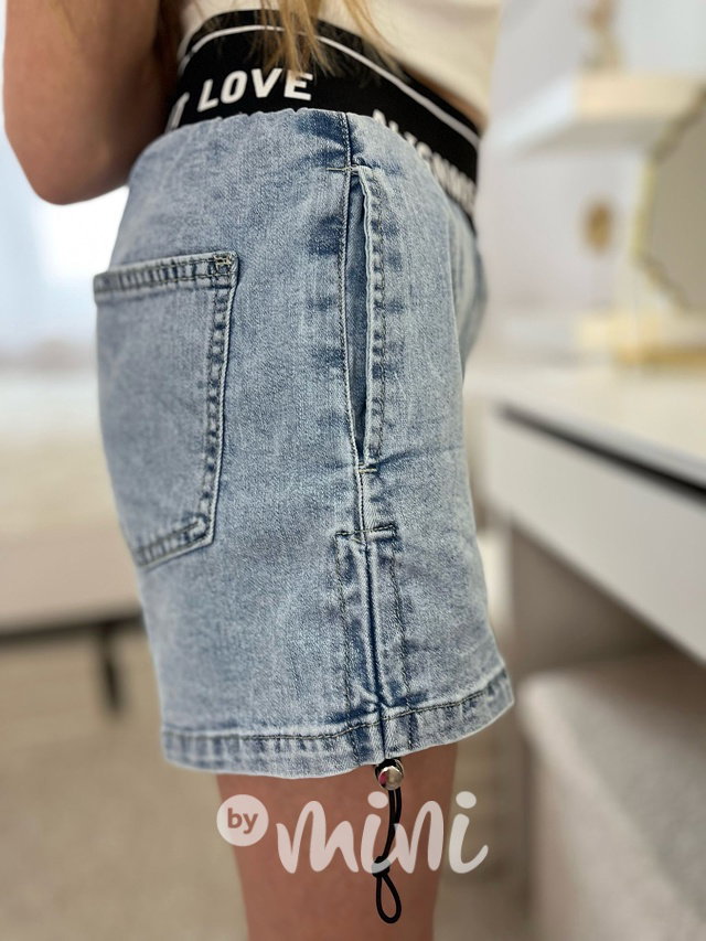Denim kraťasy LOVE