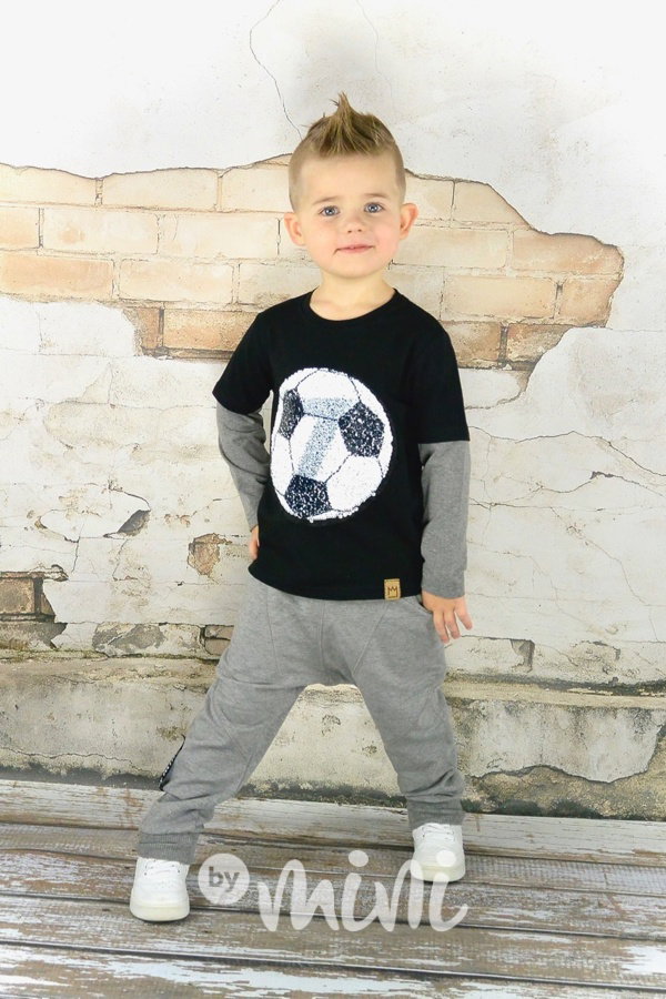 Black/Grey triko s měnícími flitry