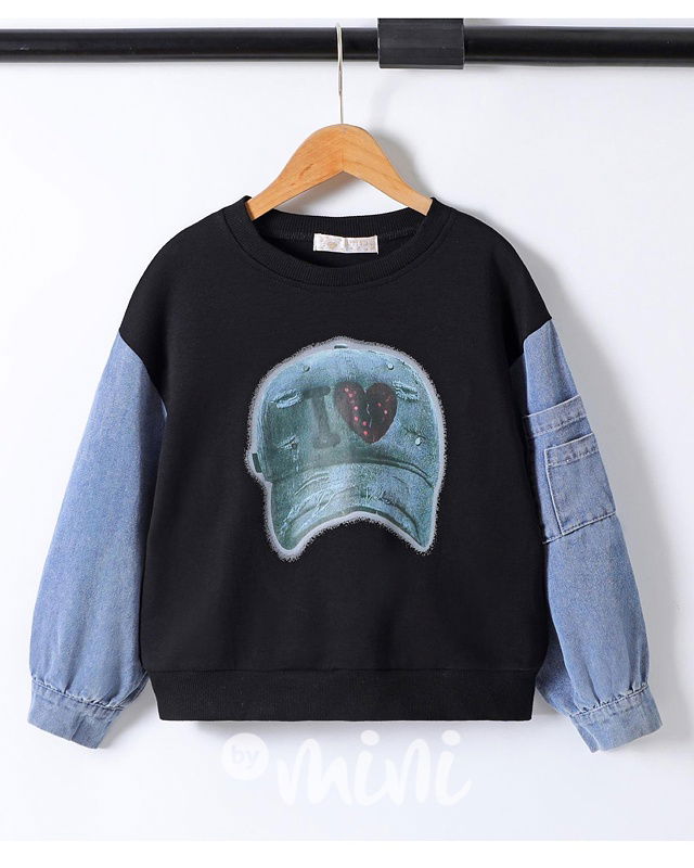 DUO mikina black/denim