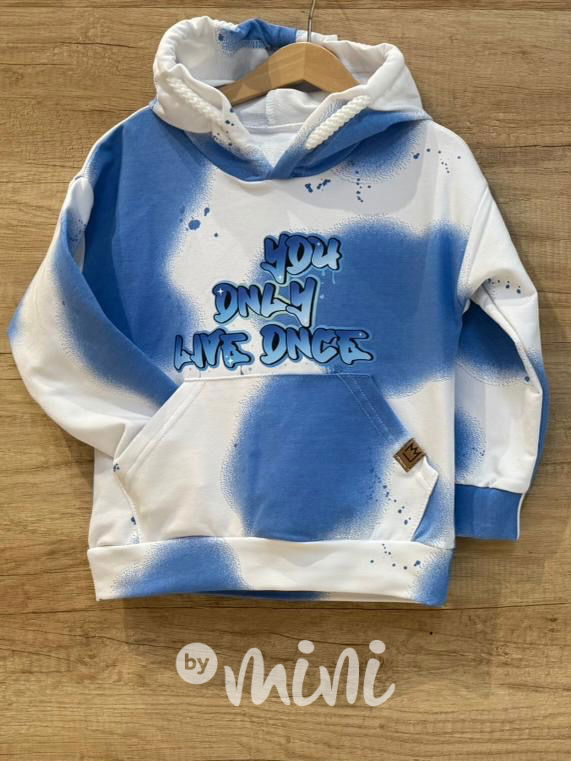 Yolo mikina blue splash