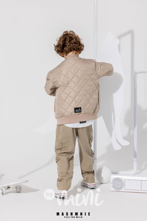 Mash Mnie prošívaná bomber bunda béžová