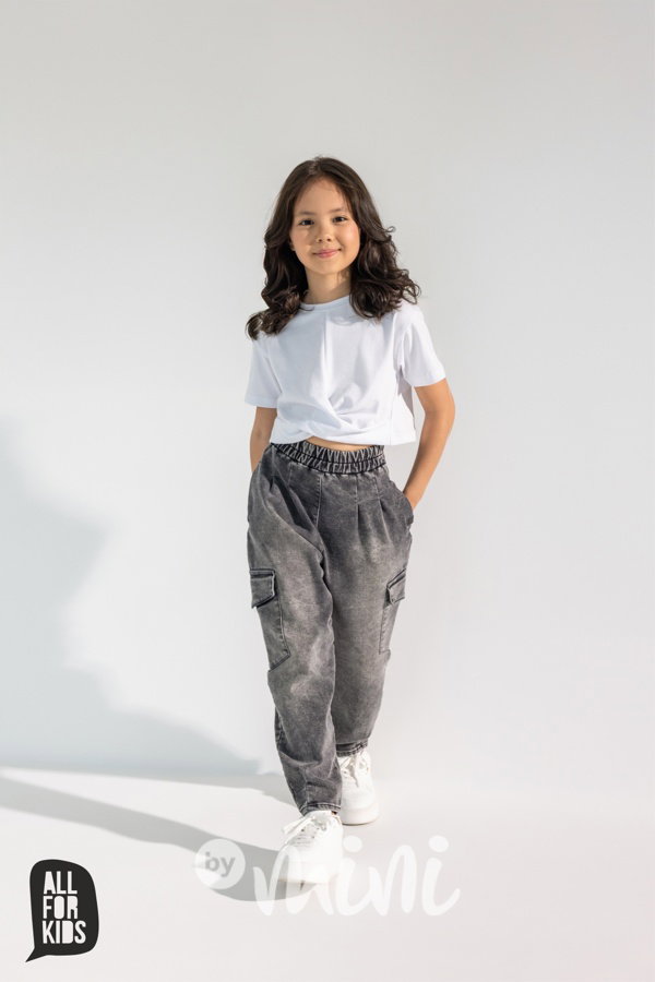 All for kids twist crop triko white