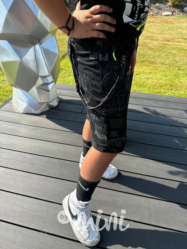 Kraťasy BOY s karabinou black/grey