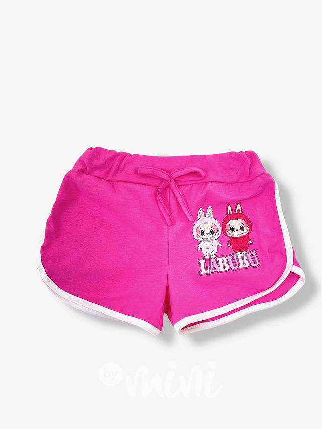 Labubu sporty kraťasy růžové