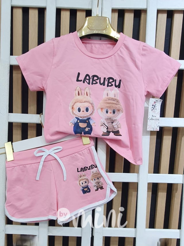 Labubu triko + kraťasy pink