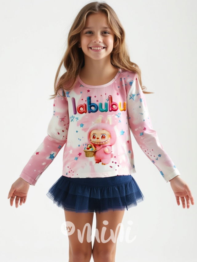 Labubu longsleeve žebrované triko STARS