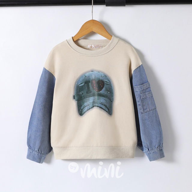 DUO mikina cream/denim