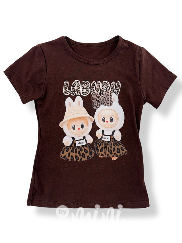 Labubu triko leopard hnědé