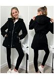 Jarní dívčí parka CLASSIC black