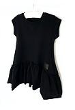 Černé dětské letní šaty s krátkým rukávem